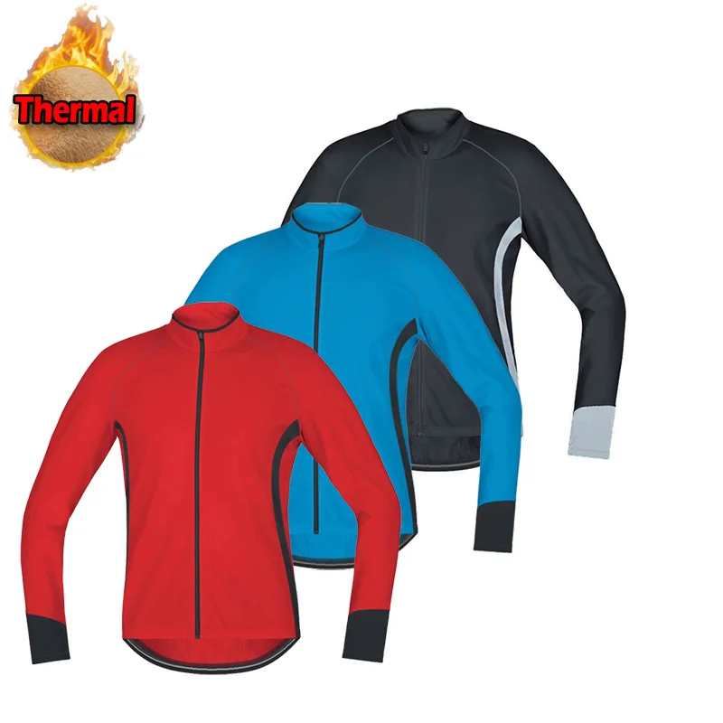 

2021 maillot cyclisme long sleeve cycling jersey winter thermal fleece Moto Downhill Bicycle Shirt ciclismo Clothing bike Jacket