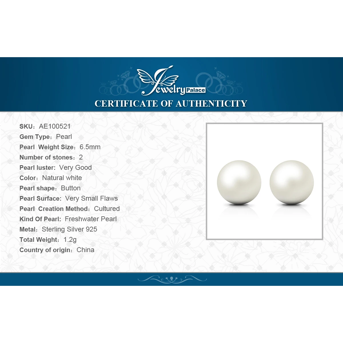 Jewelrypalace Мода 6-10 мм пресноводным культивированным жемчугом кнопку мяч Серьги-гвоздики 925 серебро Красивые ювелирные изделия для Для женщин