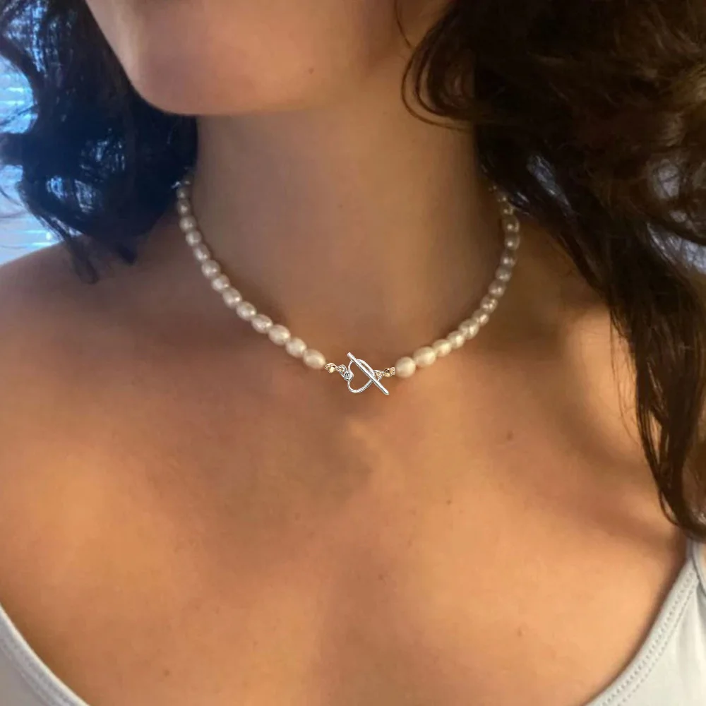 

Bohemian Short Round Heart Pendant Pearl Necklace for Women Cross Vintage Pearl Wedding Delicate Sweet Necklaces Jewelry