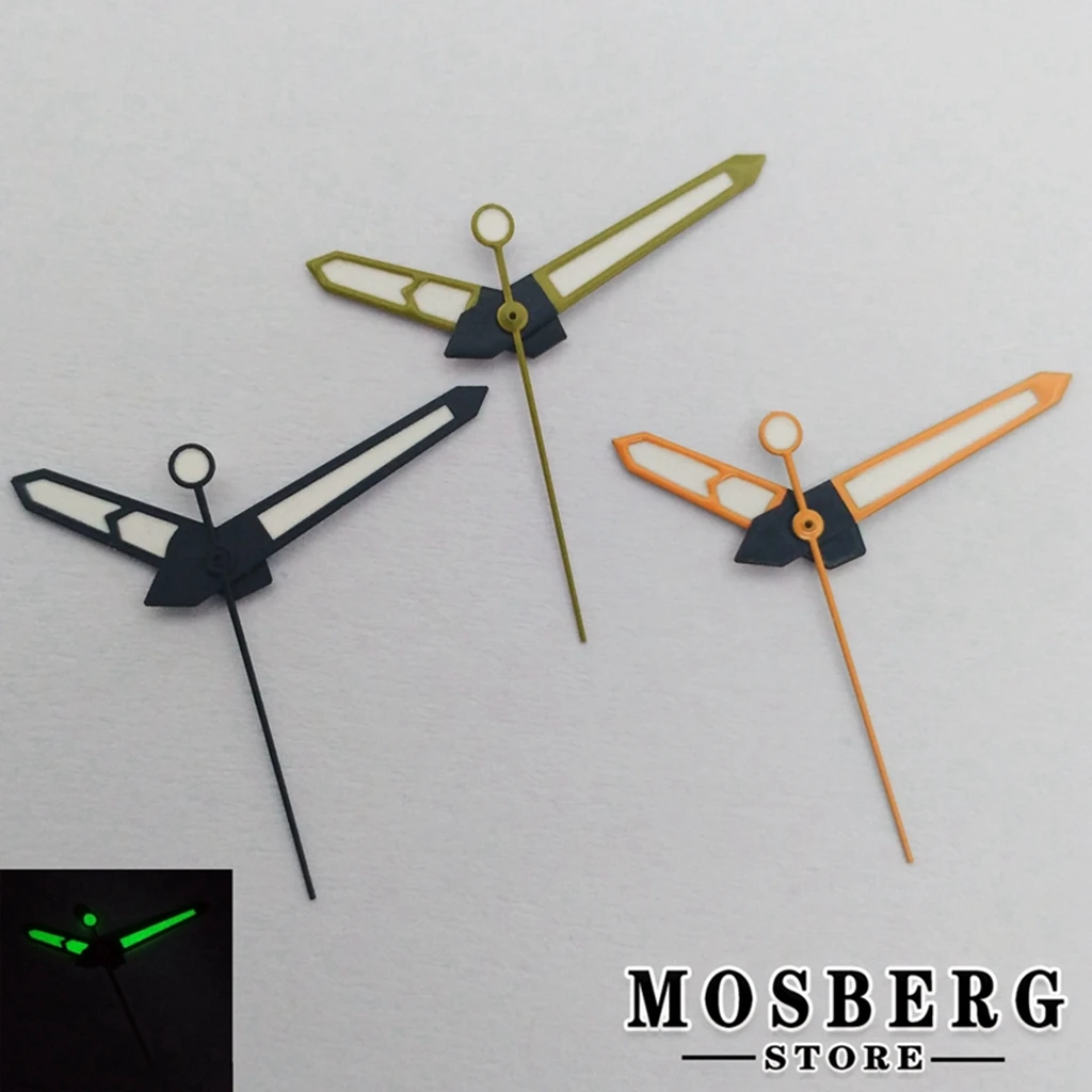 Зеленый светящийся аксессуар для часов стрелки подходят NH35 NH36 ETA 2824 2836 Miyota 8215 8205