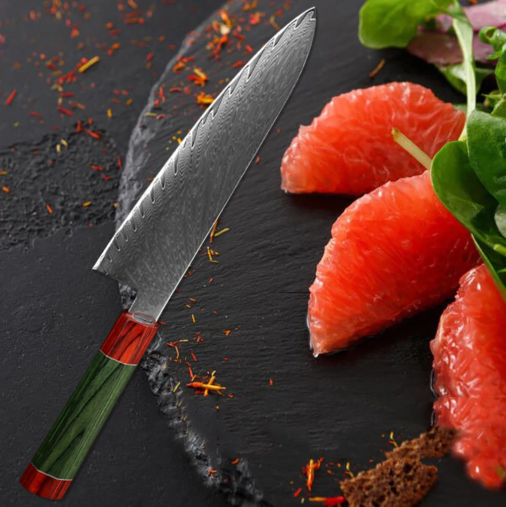 XITUO нож шеф-повара из дамасской стали с восьмиугольной ручкой японское лезвие vg10