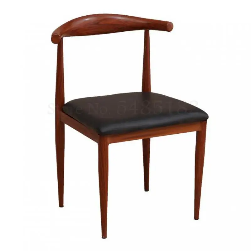 Железный клаксон стул усиленный толстый Имитация твердой древесины ресторан