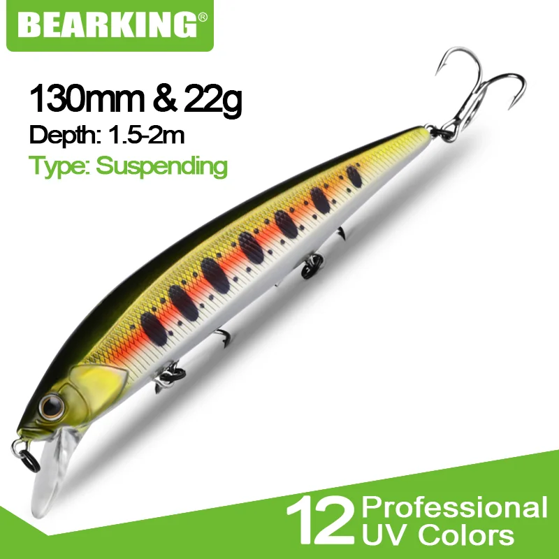 

Bearking 13cm 22g Top minnow suspending for fishing hard lures wobblers quality professional baits crankbaits bait popper