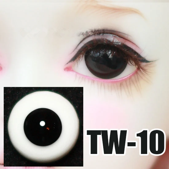 

BJD Doll eyes suitable for 1-3 1-4 1-6 size TW-10 Black Pearl without pupil glass eyes doll accessories
