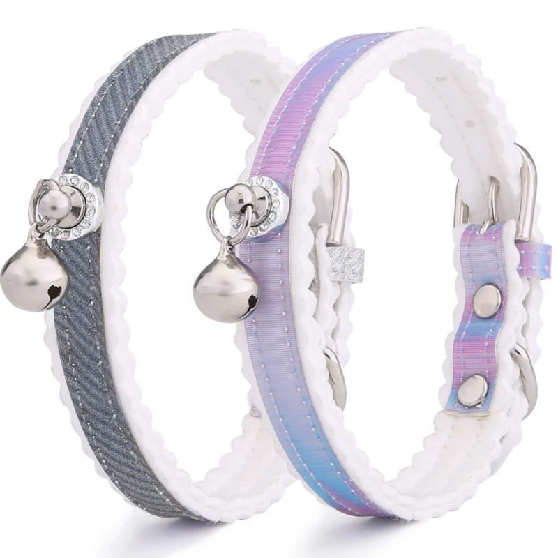 

Аксессуары для собак 25-32 см, градиентный волшебный ошейник-колокольчик для домашних животных, безопасные аксессуары с градиентом, аксессуа...