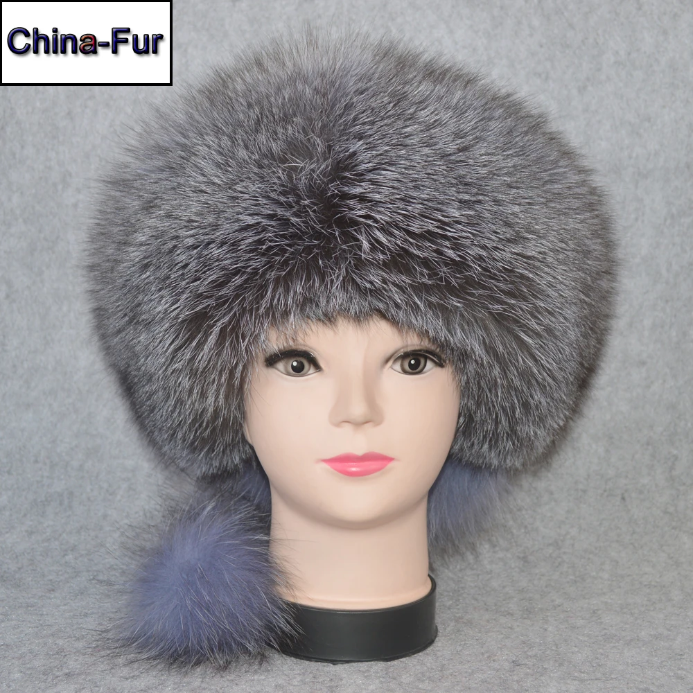 Модные Новый стиль класса люкс Русская зима из натурального меха лисы шляпа 2020