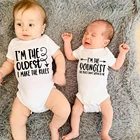 Детский комбинезон для новорожденных я самый старый младший комбинезон для мальчиков и девочек Одежда для младенцев с нейтральными полосами одежда для братьев и сестер