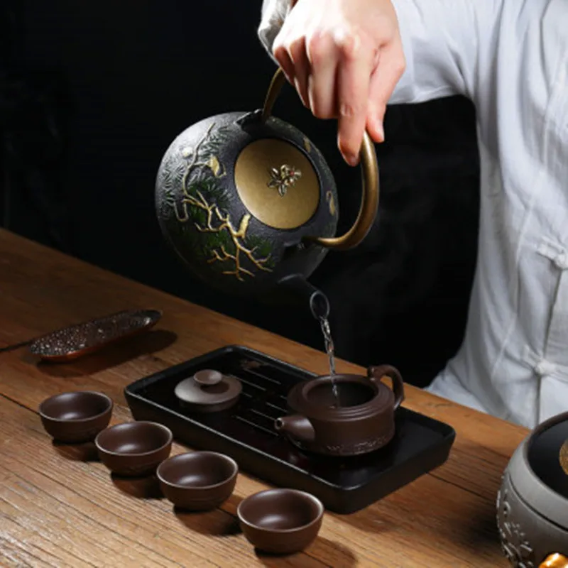 Чайный сервиз в японском стиле домашний чайник из чугуна электрическая
