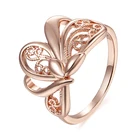 Женские кольца без камня FJ, кольца из розового золота 585 пробы, ювелирные украшения для вечеринок