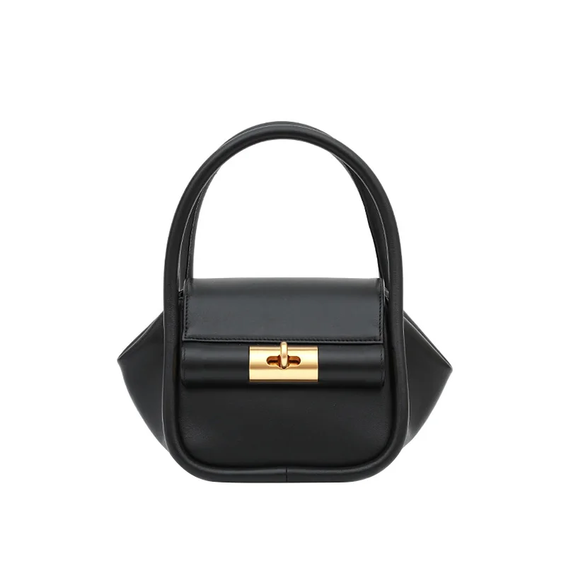 

Carry bag with personalized lock button 2021 new niche designer popular logo geometric shape armpit bag with single-shoulder bag