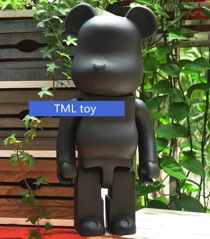 [VIP] Большой 1000% 70 см Модный черный и белый медведь фигурки игрушки для