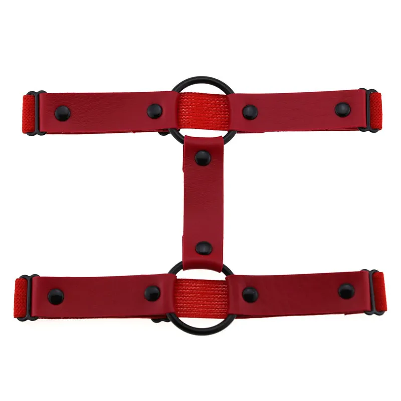 Подвязки из искусственной кожи в готическом стиле для девочек эластичные ремни