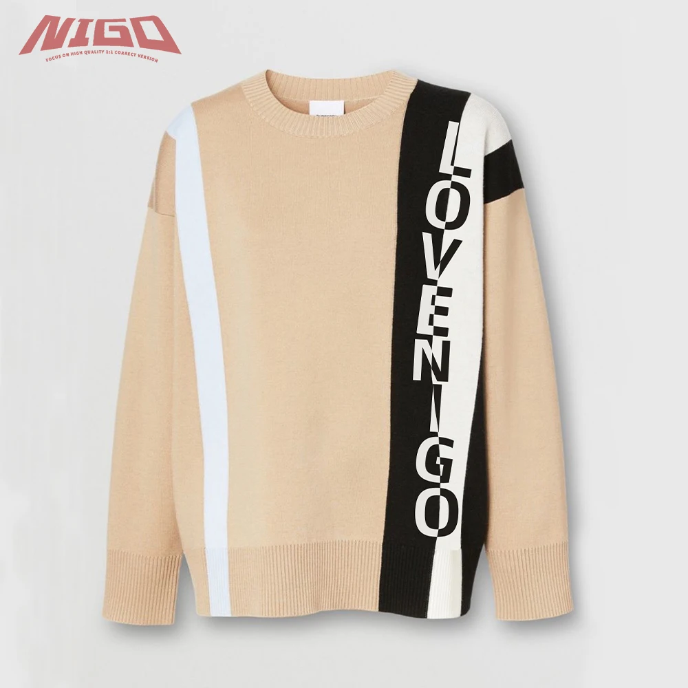 

NIGO Ms 21ss Women's Autumn And Winter Wool Blend Jacquard Knit Sweater #nigo55677