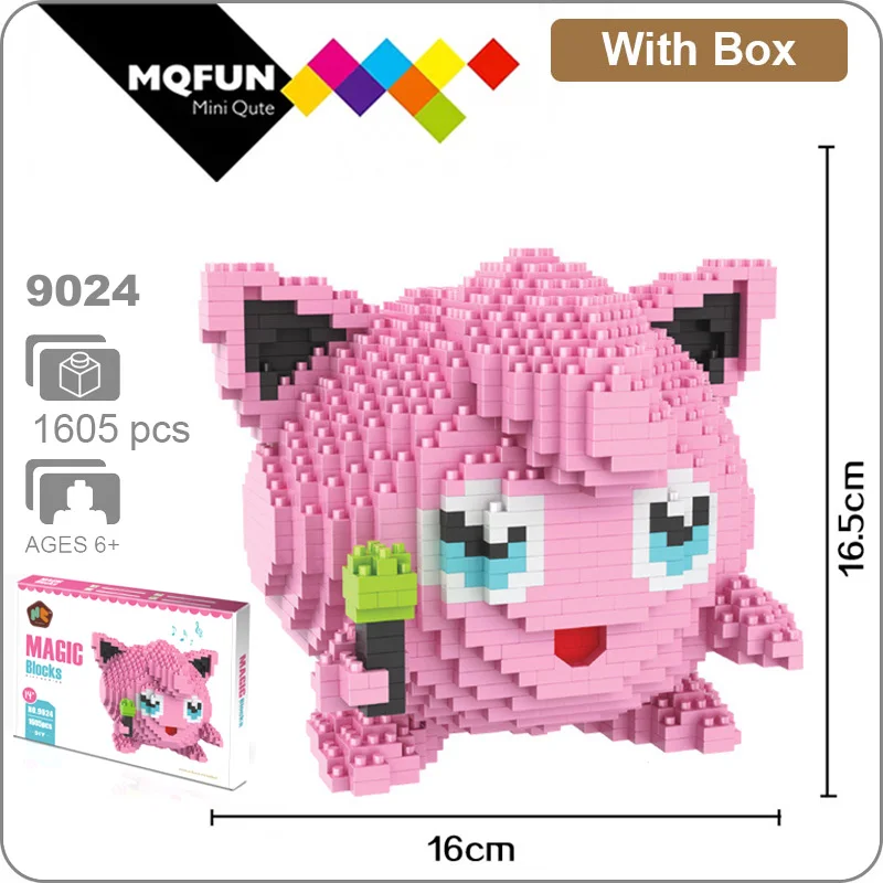 HC 9024 With Box HC большой мультфильм Аниме Супер Герой Марио Тоторо Snorlax пластиковый строительный блок кирпичи игра DIY 3D Сборная модель обучающая игрушка - Цвет: HC 9024 With Box