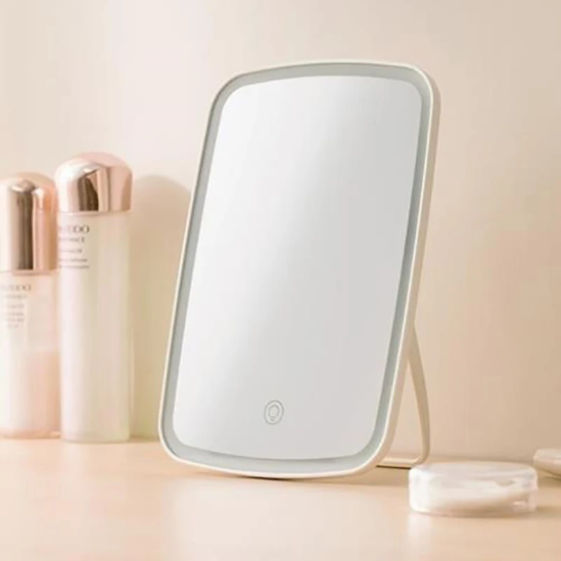 

Portable Makeup Mirror LED Natural Light USB Refill Angle Adjustable Touch Control Brightness Dimmable Lights Women