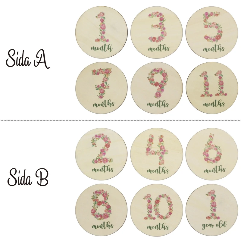 

6 шт., детские деревянные открытки с цветочным принтом