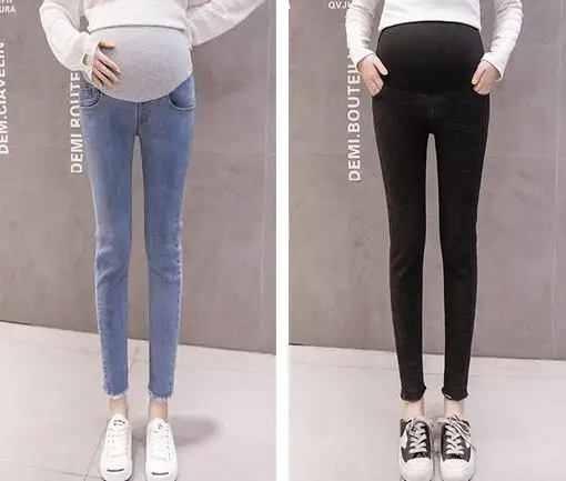 

Maternity Jeans For Pregnant Women Fashion Skinny Stretch Denim Pants Maternity Elastic Waist Pencil Trousers Pregnancy Clothes