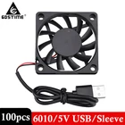 100 шт. в партии Gdstime DC 6 см 60 мм 6010 60x60x10 мм 5 в USB DC вентилятор охлаждения бесщеточный ноутбук ЦП чехол кулер вентилятор
