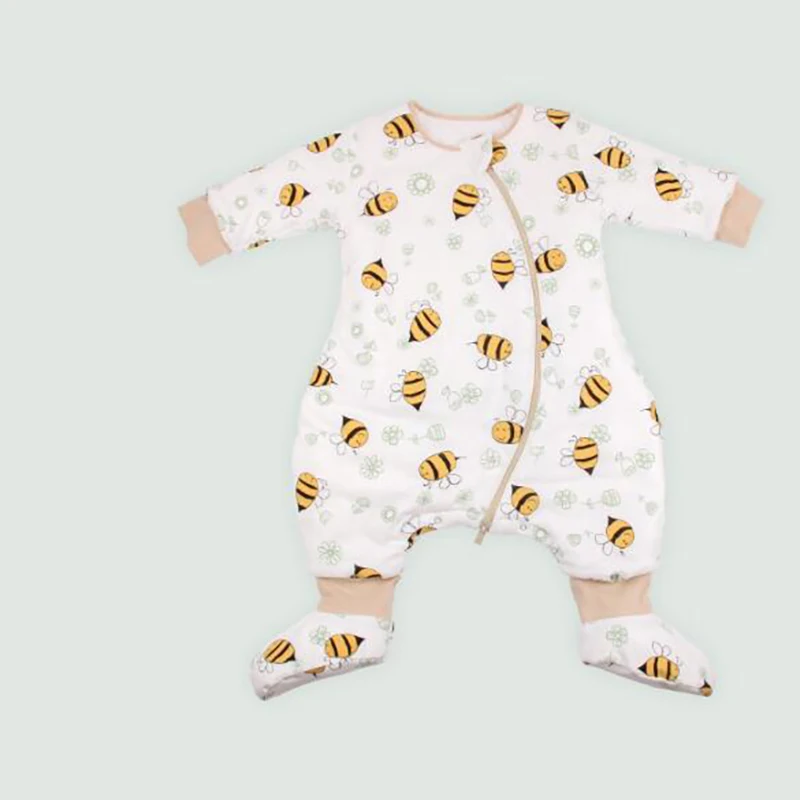 

Winter Sleeping Bag newborn Baby Gown Long Sleeve Split leg warm Clothing Infant Sleepers Thicken BMT051