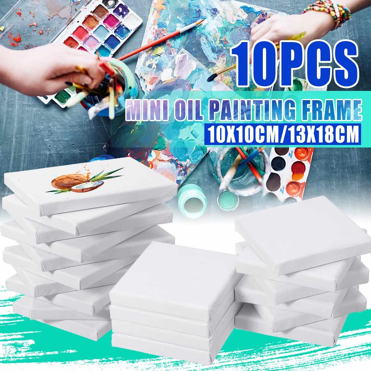 10 шт. белый пустой квадрат художника холст для живописи маслом на холсте Краски ing