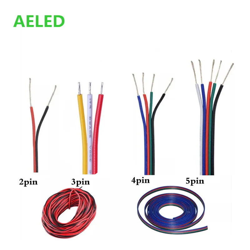 2pin 3pin 4pin 5pin электрические провода WS2812B WS2813 5050 RGBW гибкий удлинитель Разъем