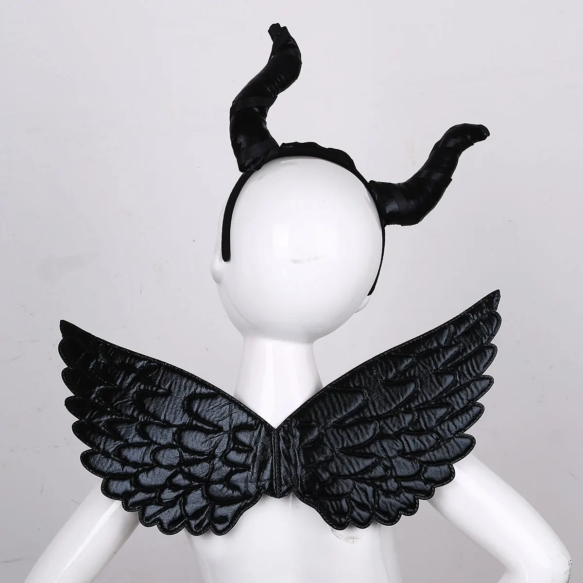 Хэллоуин Косплэй сглаз ведьма Рога черные крылья летучей мыши с/без рога шляпа
