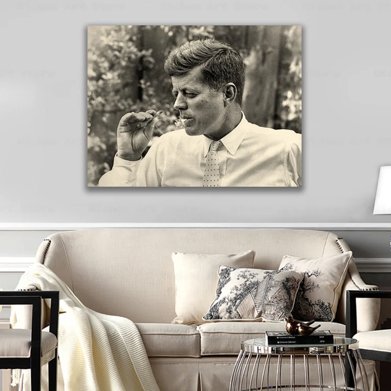 Президент курительная Марихуана постер Джон Ф Кенни сигара ретро холст живопись