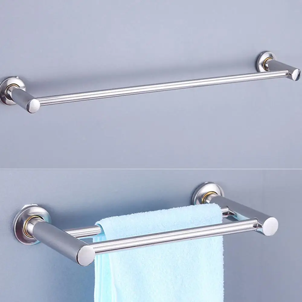 

Stainless Steel Single Pole Towel Rack Bathroom Hotel European Towel Rack 35FP24