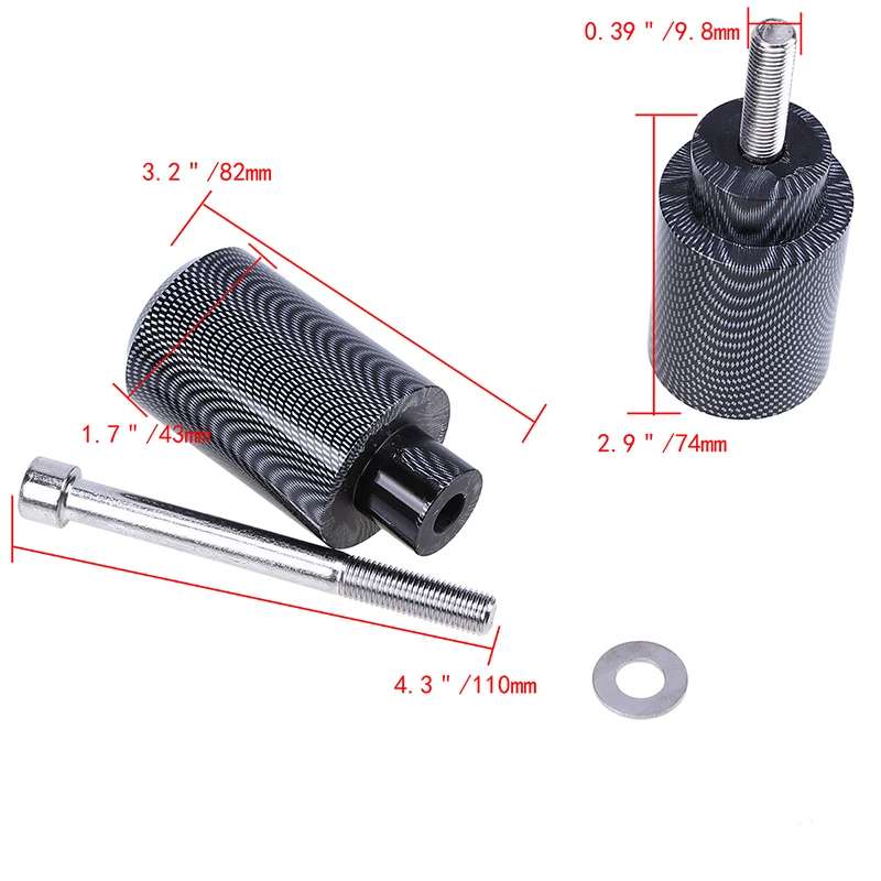 Углеродное волокно мотоциклетная рама ползунок защита от ударов для мотокросса