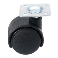 4pcsset black swivel plate caster 30mm nylon wheel chair table castor replacement hardware casters for industrial furniture
