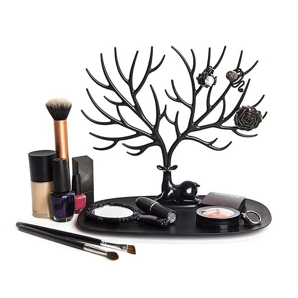 

Deer Earrings Necklace Ring Pendant Bracelet Jewelry Display Stand Tray Tree Storage Racks Organizer Jewelry Shelf Holder