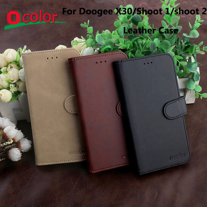 Ocolor Для Doogee X30 shoot 2 Чехол из искусственной кожи с защелкой кошелек Защитная сумка