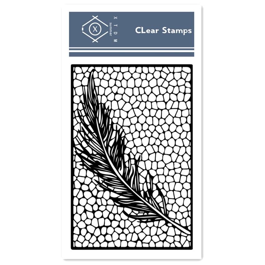 Прозрачные силиконовые штампы с перьями 11 х16 см|Штампики| |