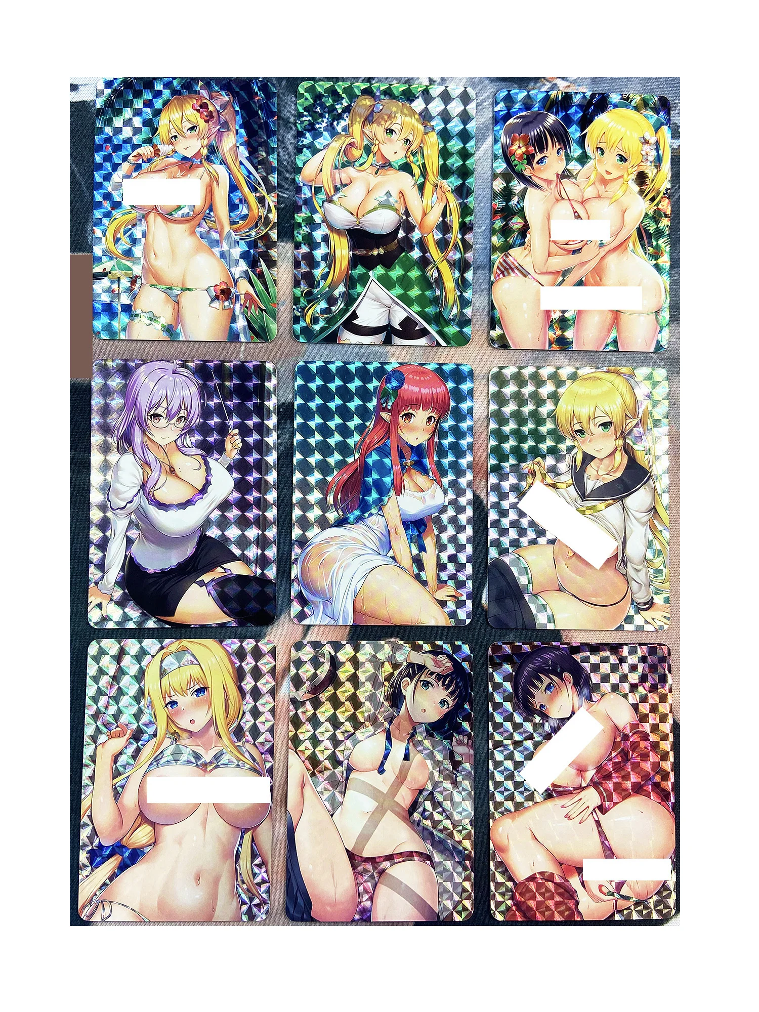 Juego de cartas coleccionables de Anime, set de 9 unids/set ACG Sword Art Online, para chicas sexys, n. &deg; 1-2