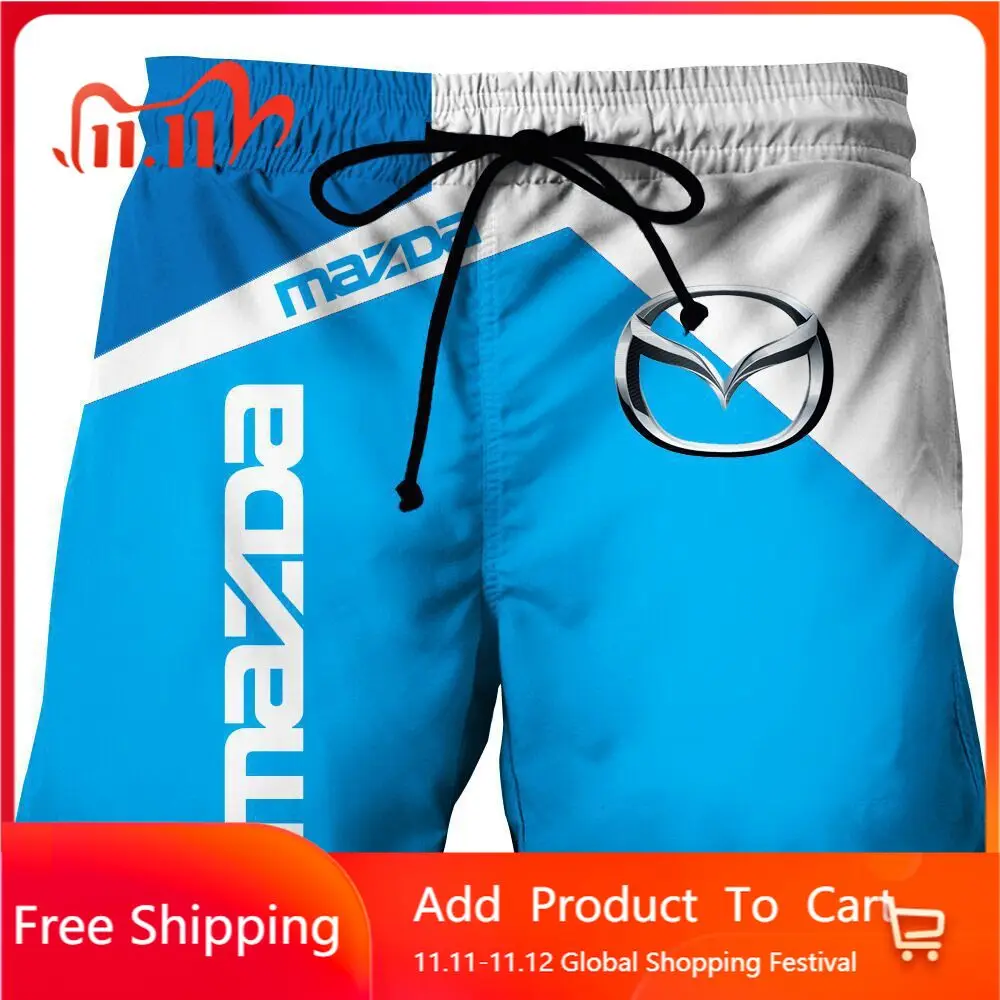 

Plus Size Casual Cool Men Quick-drying Colour-changing Beach Shorts Swimming for Car Logo Luxury Fashion Shorts Summer Pants