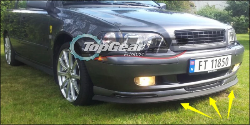 Дефлектор губ бампера для Volvo S70 1996 ~ 2000 передняя юбка спойлера ДЛЯ вентиляторов