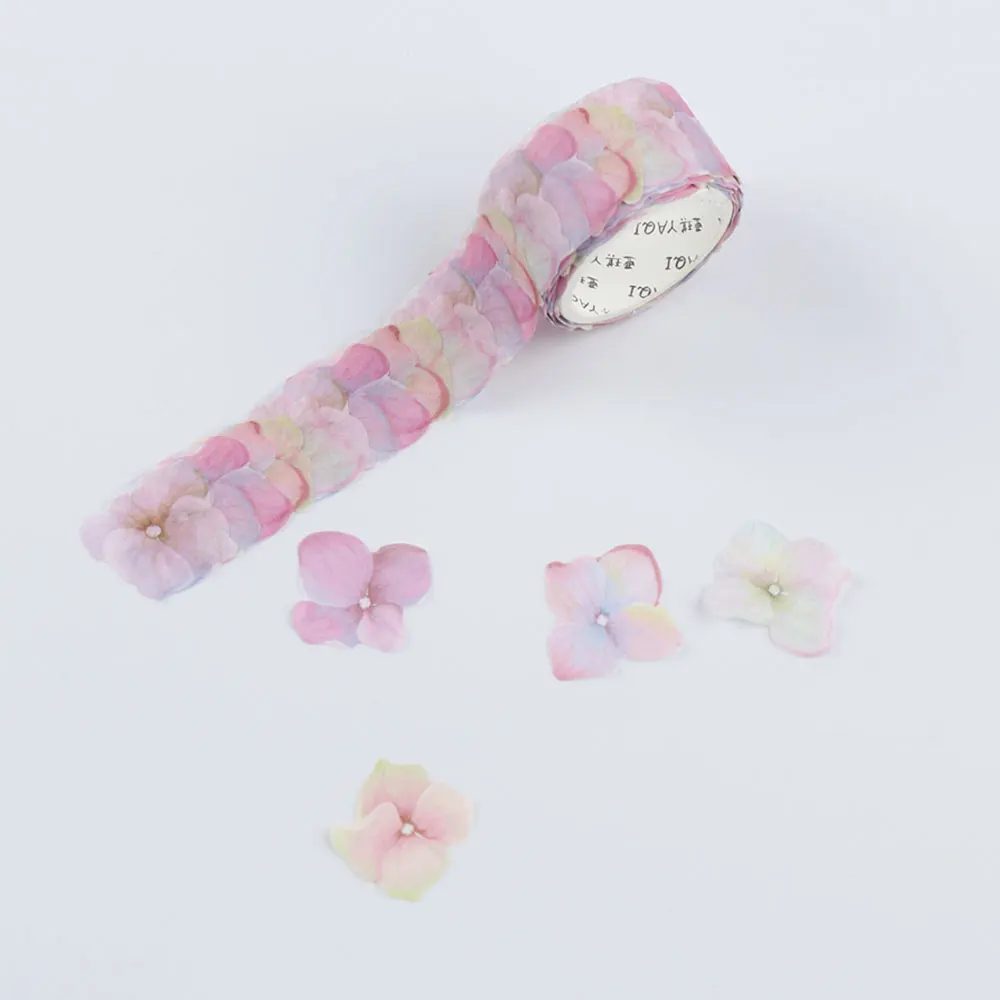 

200PCS/Roll Flower Petals Washi Tape DIY Scrapbooking Diary Paper Stickers Roll Cute Adhesive Paper Tape Stationery Sticker