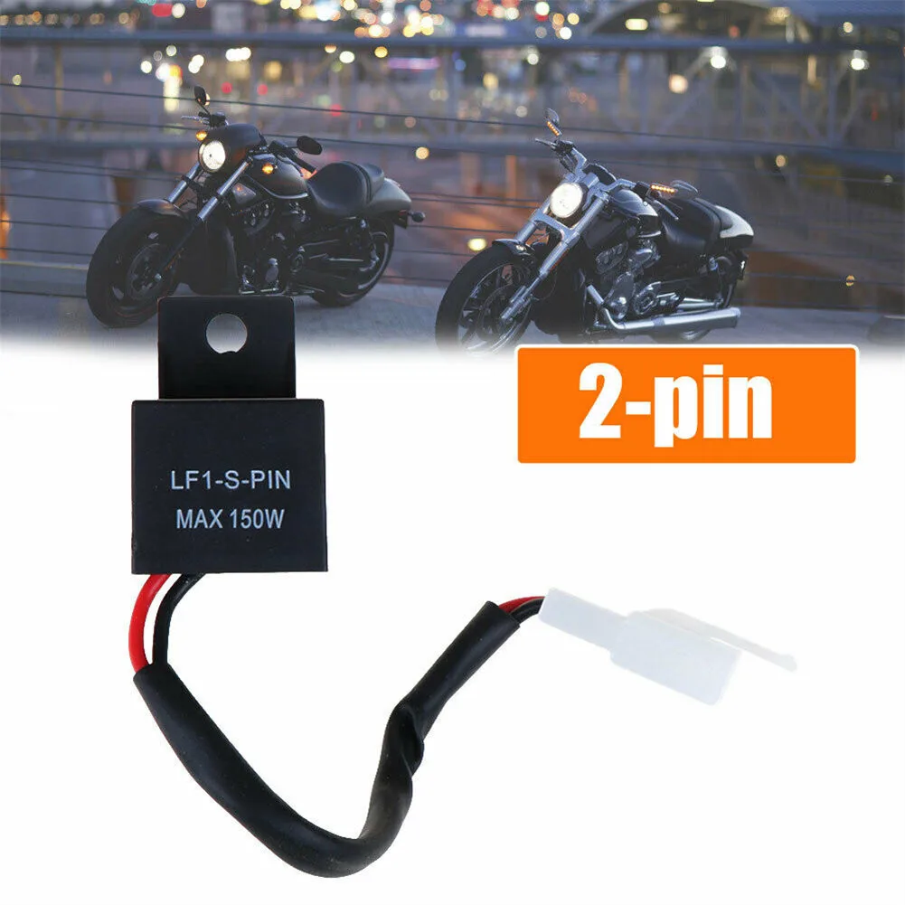 1pcs 2 Pin 12V Electronic LED Flasher Relay Fix Motorcycle Turn Signal Lights Blinker Replacement Accessories |