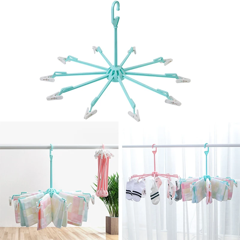 Пластиковая 10 ветка ветрозащитная складная вешалка для одежды органайзер