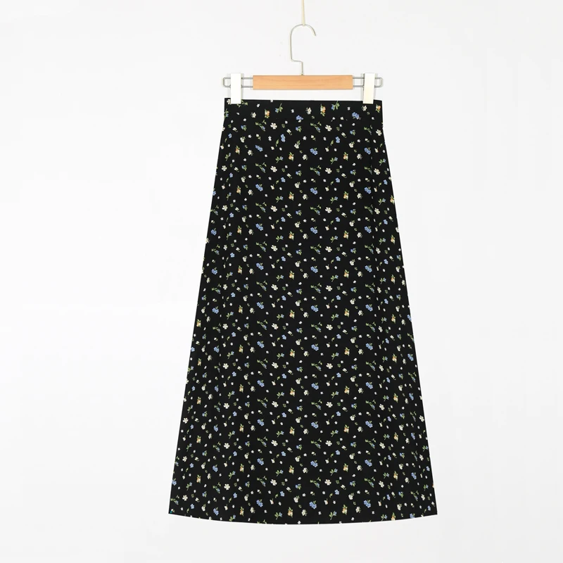 

Summer women's skirt casual flower print skirt