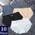 BZEL однотонные Бесшовные женские трусики 10 шт.компл. шелковые атласное белье спортивные дышащие трусы комфортное нижнее белье Горячая Распродажа трусики