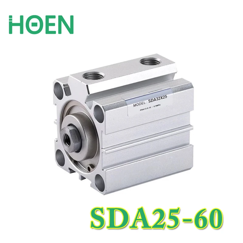 

SDA25-60 SDA Серия 25 мм Отверстие 60 мм Ход Пневматический Компактный цилиндр двойного действия Airtac типа SDA25 * 60