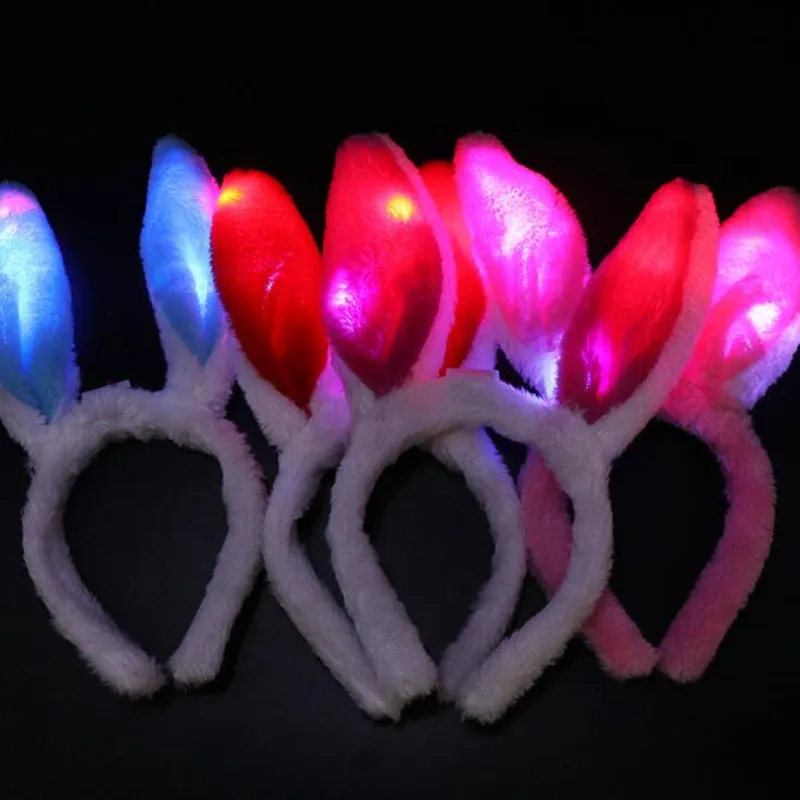 

Новинка 2022, мигающий светодиодный светящийся ободок для волос в виде зайчиков для девочек, головной убор для бара, KTV, ночного клуба, дискоте...