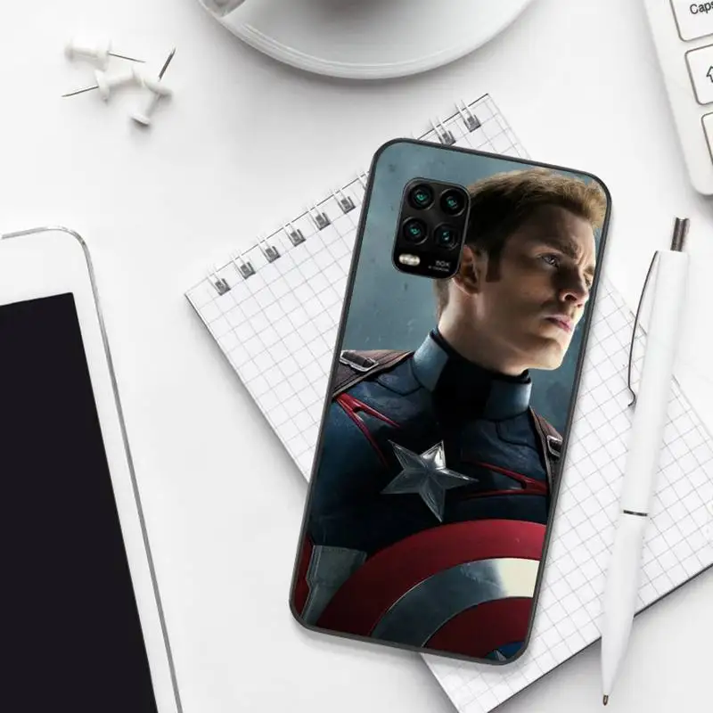 

Steve Rogers Captain Cover America Phone Cases For Xiaomi 8 9 Se 10 10pro Note 2 3 10 MIX2 S MAX2 3 F1 5X