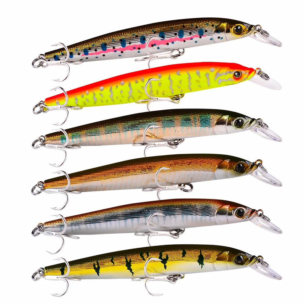 

11.8cm/10g Minnow Fishing Lures High Quality ABS Artificial Hard Bait 3D Eyes Bionic Crankbait Wobbler Fishing Tackle