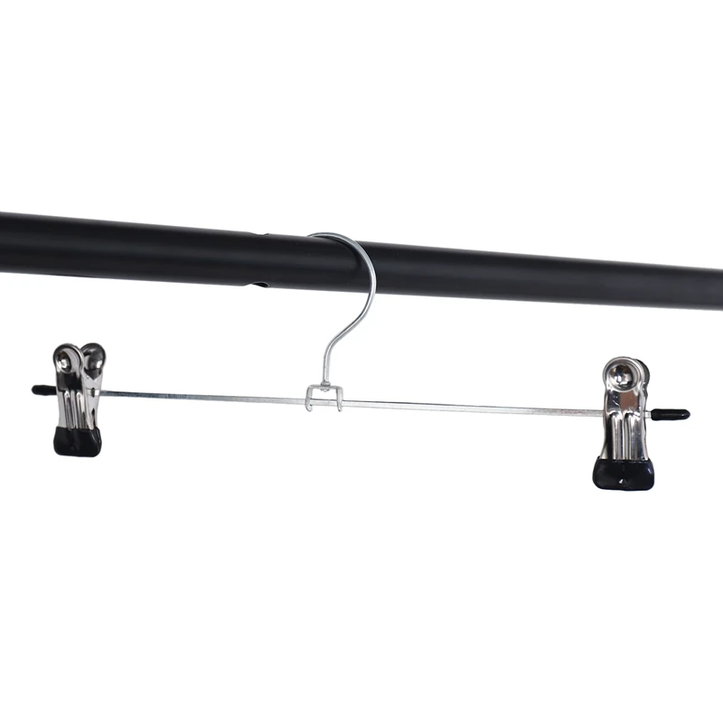 24 PCS Skirt Hangers With Clips Pants Hanger Metal Pant Space Saving For Skirts Clothes | Дом и сад