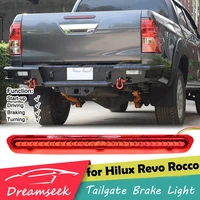 led tailgate brake light for toyota hilux revo rocco 2015 2016 2017 2018 2019 2020 2021 rear lamp w dynamic turn signal red lens