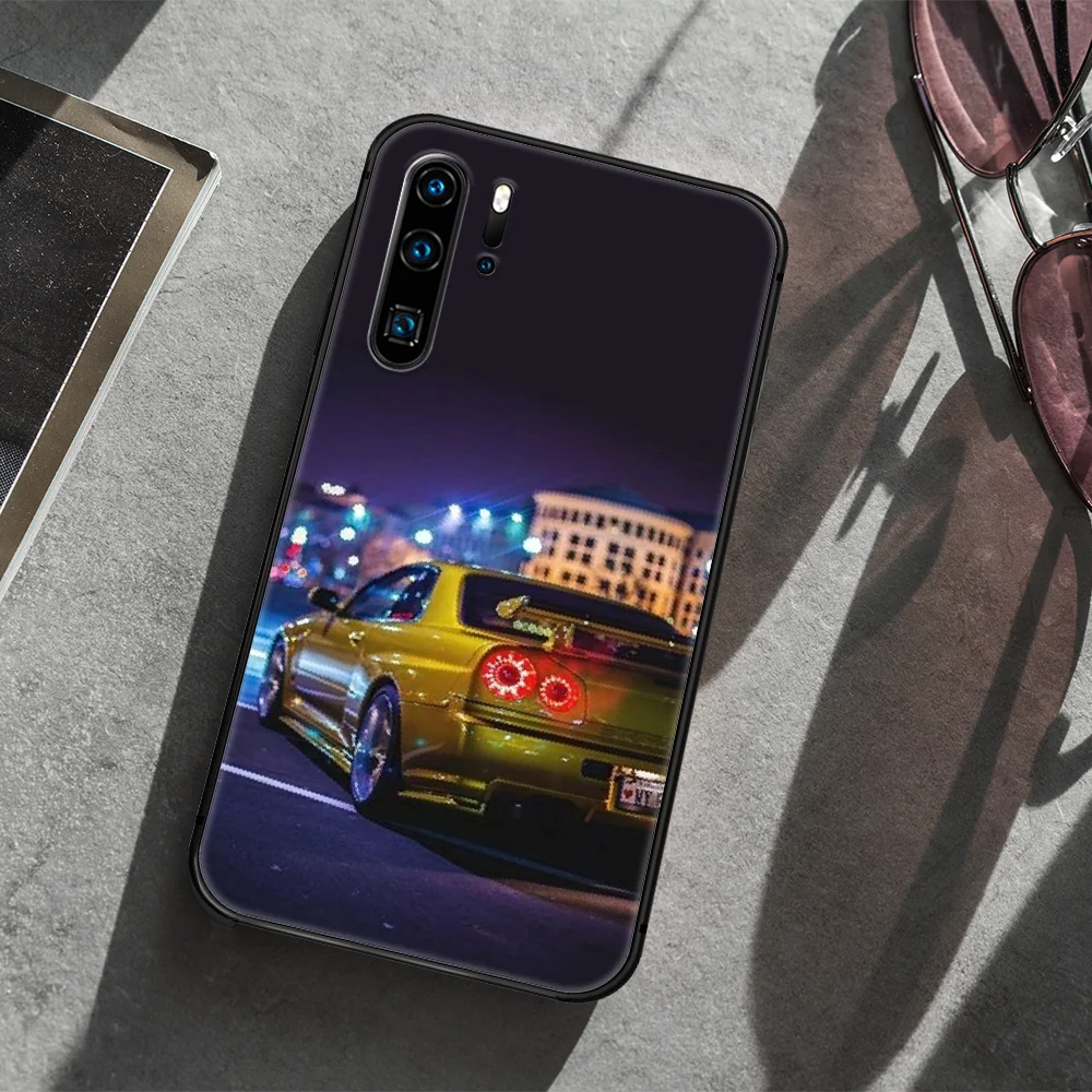 

GTR Car logo Phone Case For Huawei P Mate 10 20 30 40 Lite Pro smart Z 2019 nova 5t black Etui 3D Funda Tpu Bumper Luxury Back