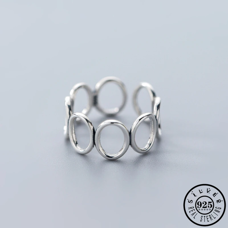 925 Стерлинговое Серебро геометрической формы полый овал Форма обручальные