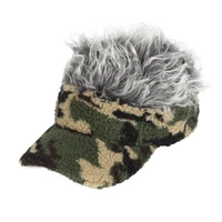 promotional high quality winter camouflage baseball caps fashion fur custom logo cotton outdoor sports baseball cap hats